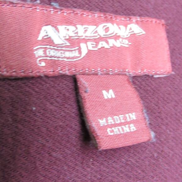 Arizona Men's Burgundy Tribal Gorpcore Campcore Casual Button Down Shirt Medium - Picture 3 of 6